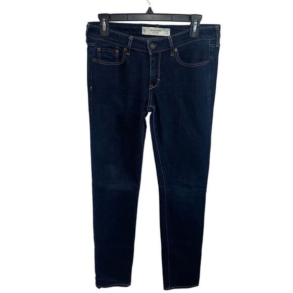 abercrombie and fitch THE A&F SKINNY dark wash jeans - size 4L - Picture 2 of 9